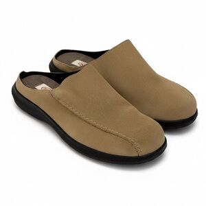 Vintage Talbots Klaus Suede Mule Slip On Rubber Sole Slide Clog